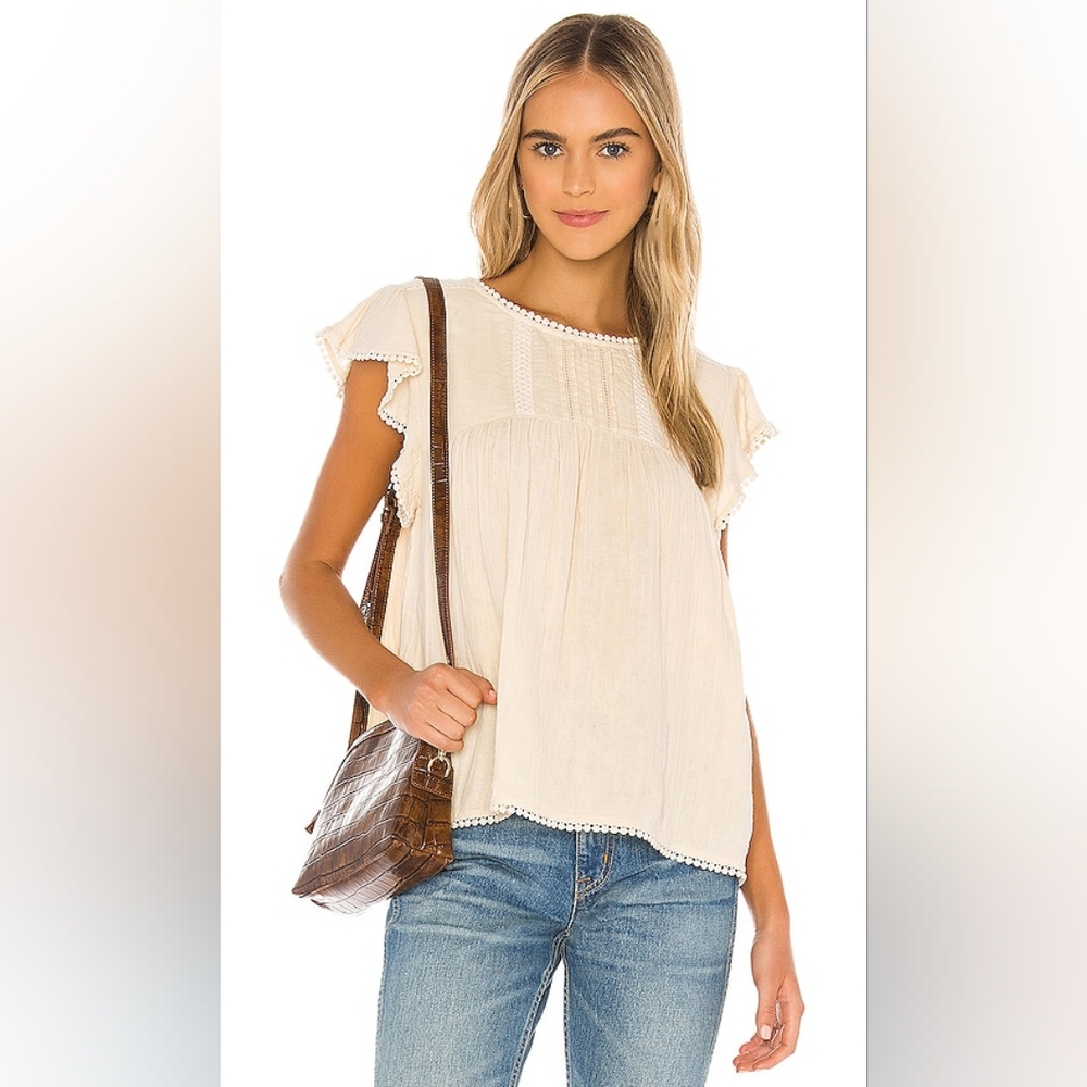 spell hanalei blouse sand sz xs
